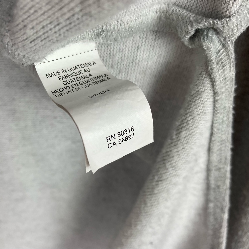 Lucky Brand S Small Basic Turtle Neck Top Gray Lightweight Stretch High Low Hem - Picture 5 of 8